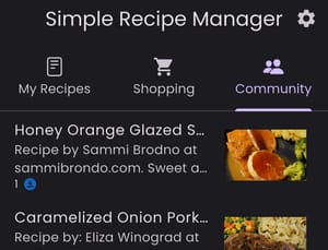 Recipe Lists
